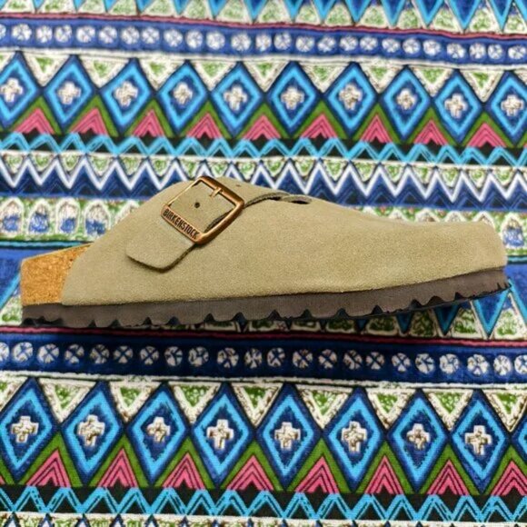 Birkenstock Boston Suede Taupe - Picture 4 of 5